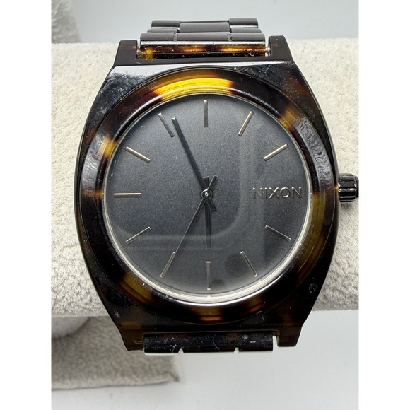 Nixon The Time‎ Teller Acetate Ladies Tortoise New Battery 39MM 6\